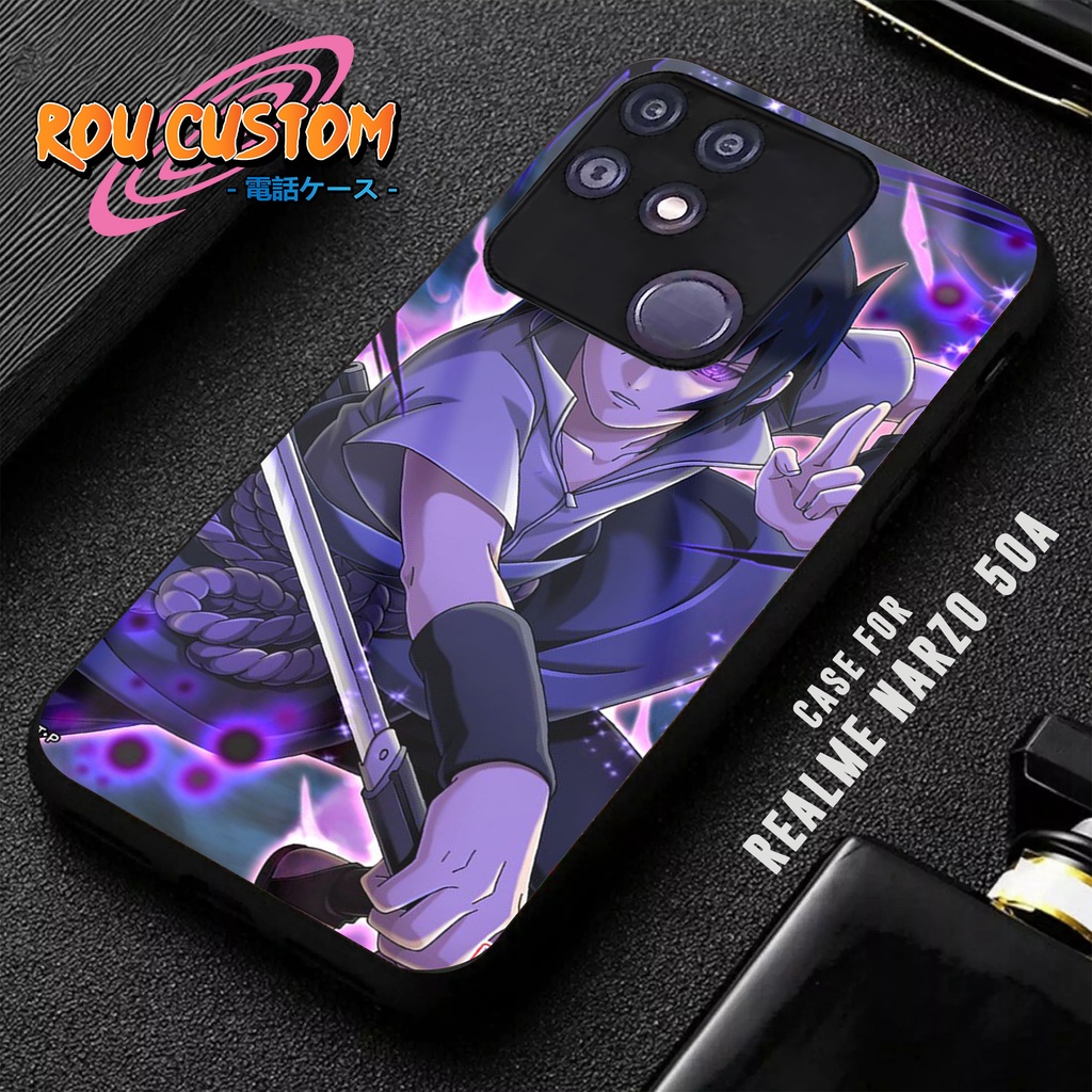 Case REALME NARZO 50A Casing REALME NARZO 50A NARUTO Silikon REALME  NARZO 50A Case Hp Case Mewah Cassing Hp Softcase Glass Kaca