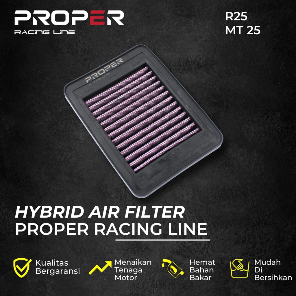 Jual FILTER UDARA HYBRID PROPER RACING YAMAHA R25 MT25 GSX | Shopee ...