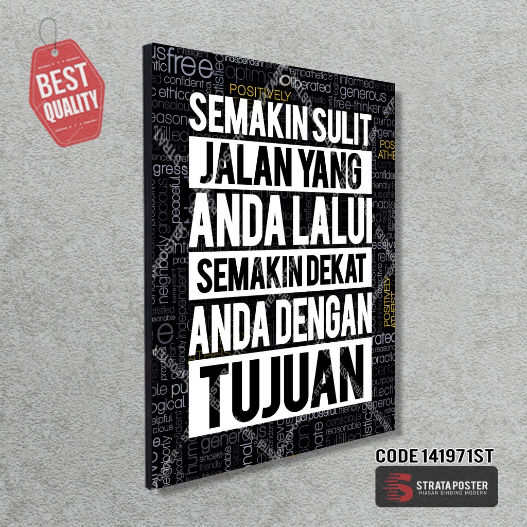 Jual Hiasan Dinding Kata Kata Motivasi Poster Quote Dekorasi Ruangan ...