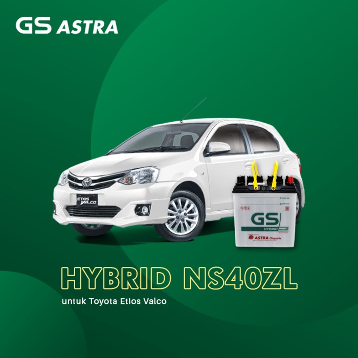 Jual Aki Mobil Etios Valco GS Hybrid NS40ZL (35Ah) | Shopee Indonesia