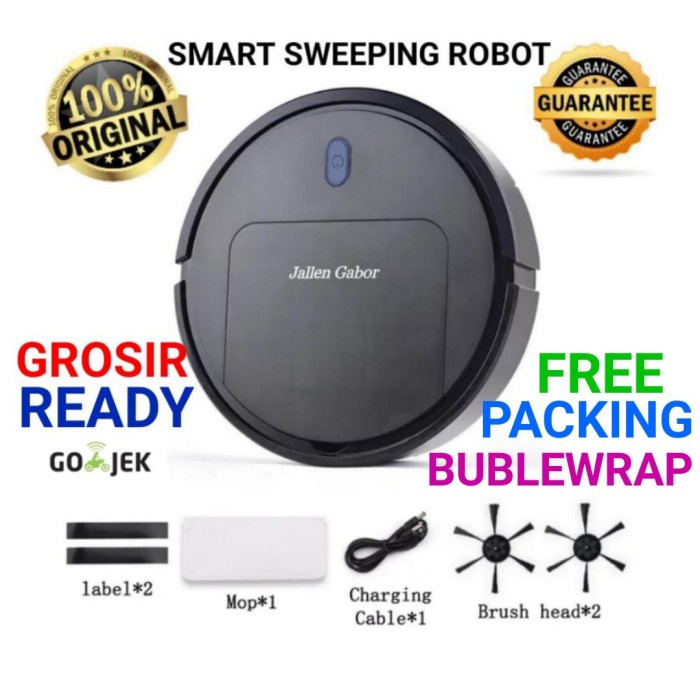 Jual JALLEN GABOR VACUUM ROBOT PEMBERSIH DEBU LANTAI SMART SWEEPING