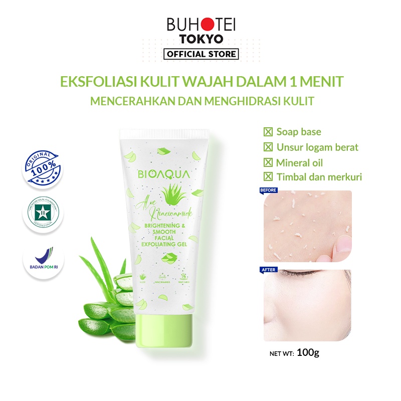 Jual BUHOTEI BIOAQUA Aloe Niacinamide Brightening & Smooth Facial