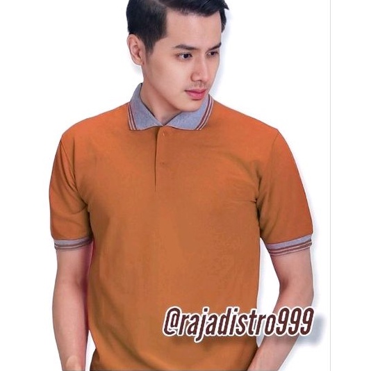 Jual Kaos Polo Shirt Oren Bata Pria Baju Kerah Berkerah Lengan Pendek