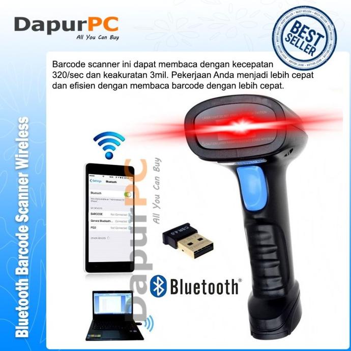 Jual Bluetooth Barcode Scanner Wireless | Shopee Indonesia
