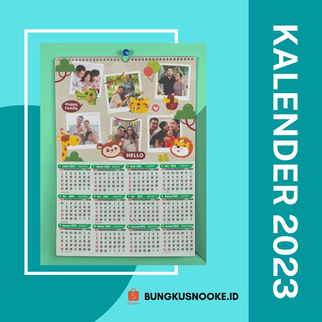 Jual Kalender Dinding 2024 Custom Foto Sendiri Tahun 2024 Bebas Pilih ...