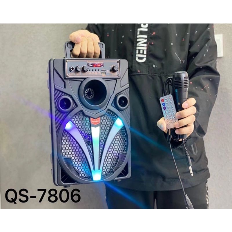 Jual COD Speaker Wireless Bluetooth Portable 8,5 Inch 7806 Extra Bass ...