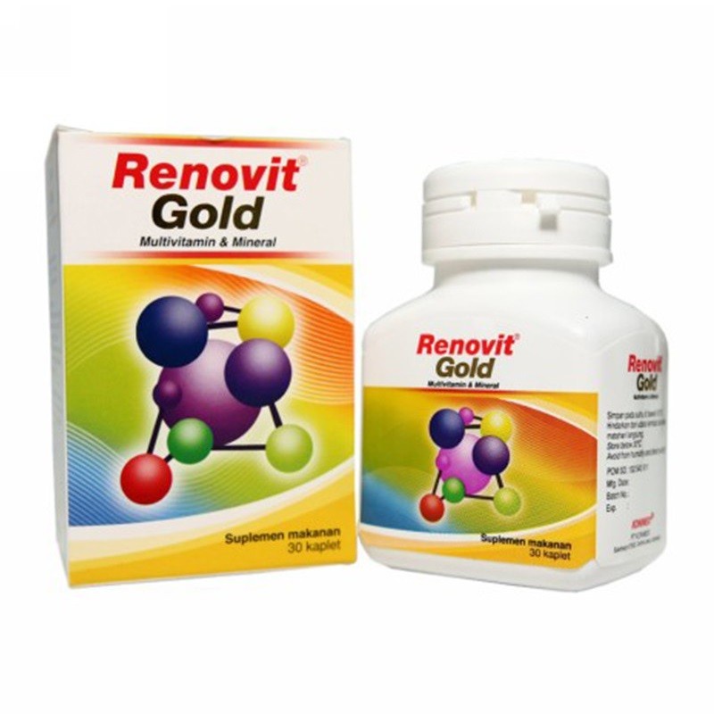 Jual Renovit Gold Multivitamin Mineral Renovid Multi Vitamin 30 kapsul