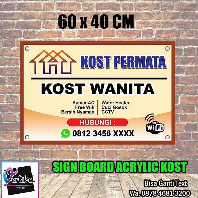 Jual Stiker Signboard Acrylic Akrilik Mm Terima Kost X Cm Shopee Indonesia