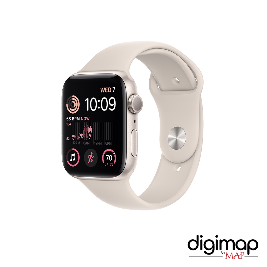 Jual Apple Watch SE Gen 2 44mm GPS, Starlight, Alumunium Case with ...