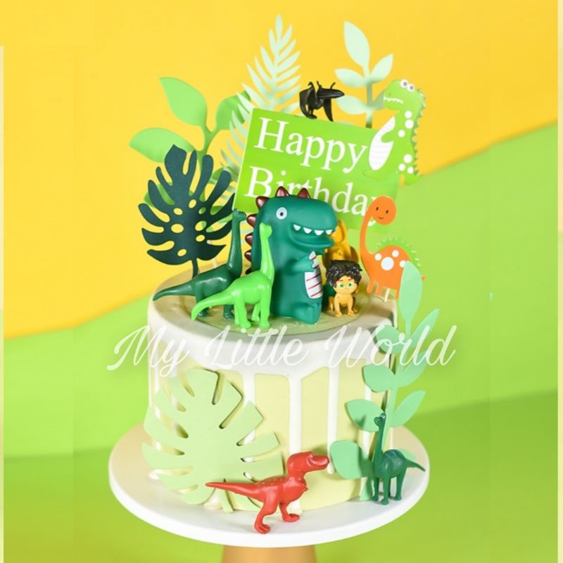 Jual Topper Daun Pohon Forest Jungle Hiasan Kue Dekorasi Cake Tema Dino ...