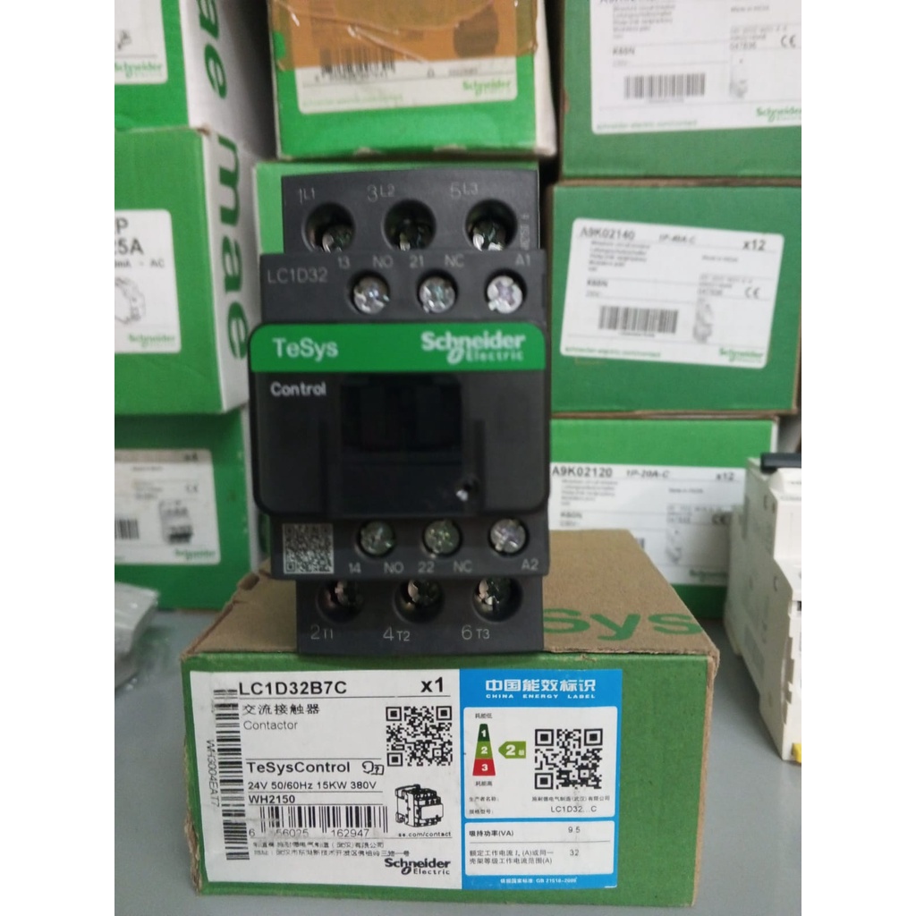 Jual Schneider LC1D32B7 LC1D32B7C TeSys D Contactor Coil AC24V 32A 3P ...