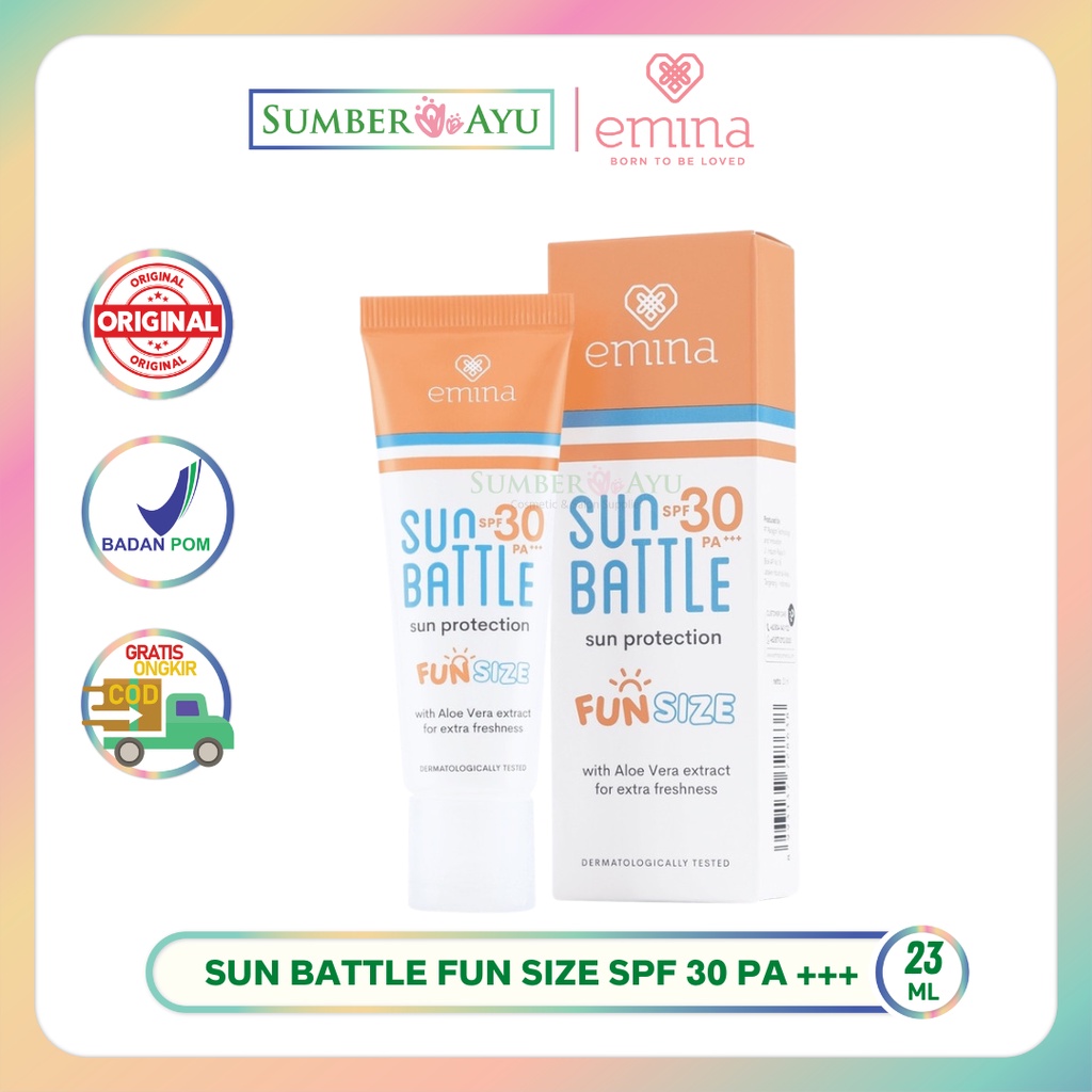 Jual Emina Sun Battle SPF 30 PA+++ Sun Protection Fun Size 23 ml