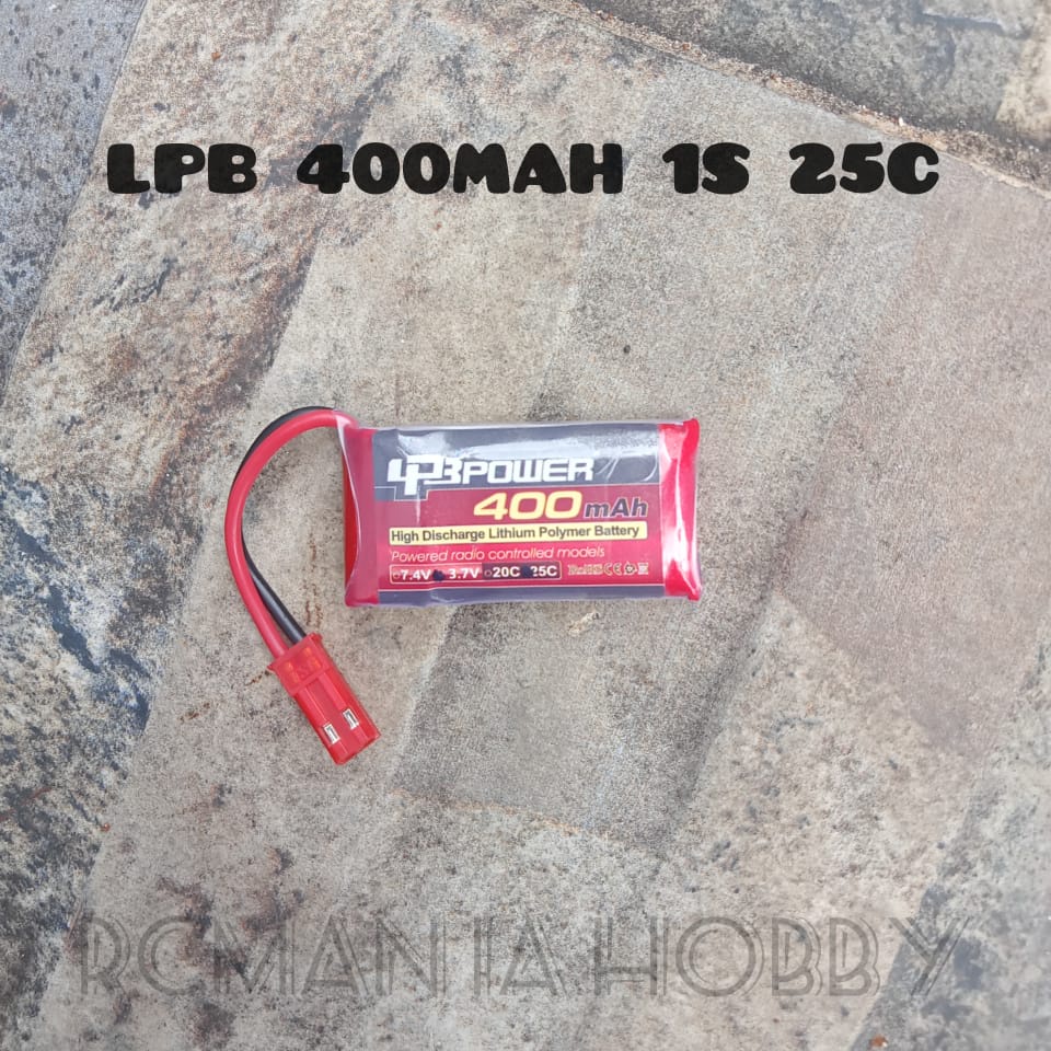 Jual LPB 400mAh 1S 25C 3.7V Baterai Battery Batre Lipo For RC | Shopee ...