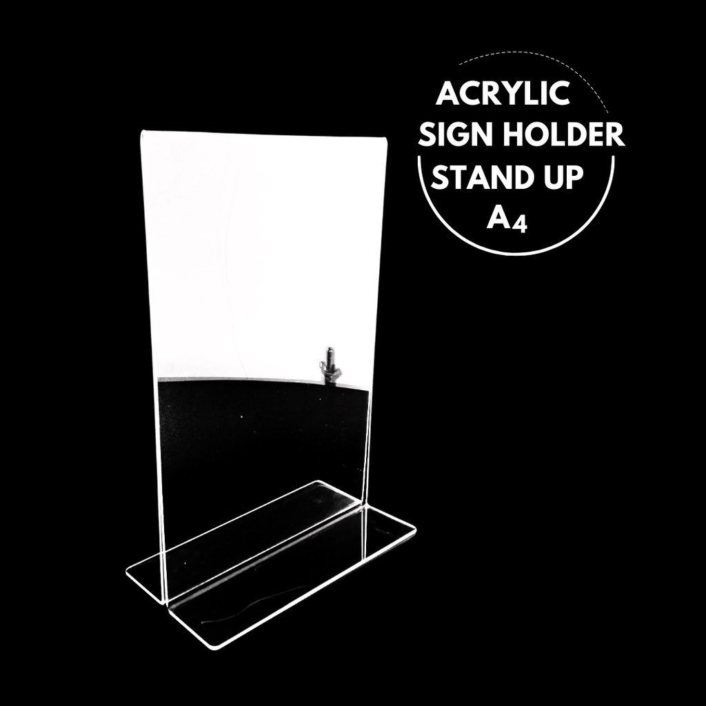 Jual R2GO Tent Card Tempat QRIS Sign Holder Stand Up Acrylic A4