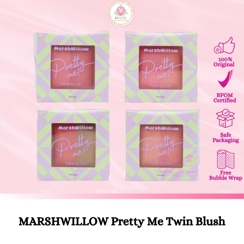 Jual YF BEAUTY MARSHWILLOW Pretty Me Twin Blush Shopee Indonesia