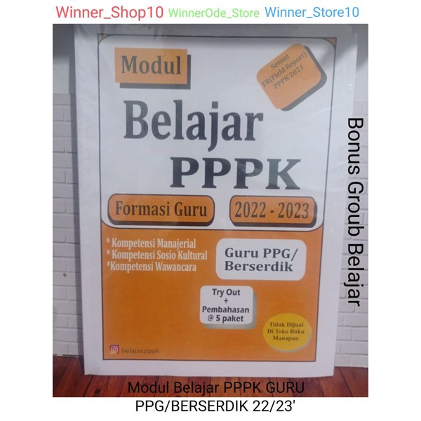 Jual MODUL BELAJAR PPPK GURU PPG-BERSERDIK Edisi 2022-2023|Original ...