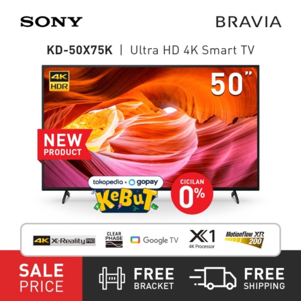 Jual SONY Bravia LED TV 4K HDR 50 Inch Smart TV KD-50X75K Original ...