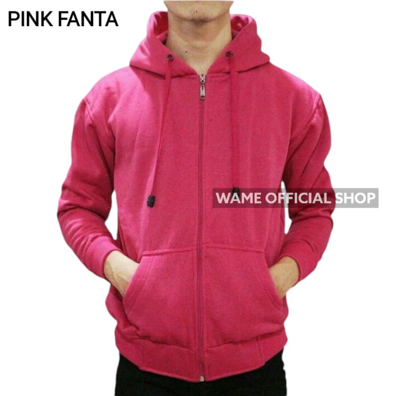 Jaket hoodie pink discount polos