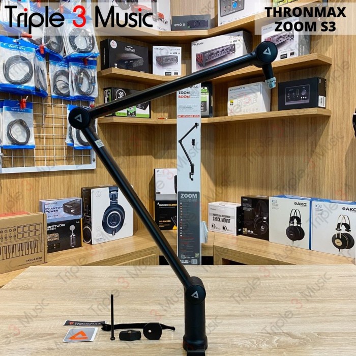 Jual Thronmax Zoom S3 premium Stand mic Microphone boom arm radio ...