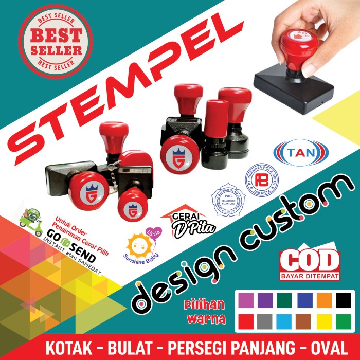 Jual Stempel Warna Flash I Otomatis Design Custom Shopee Indonesia