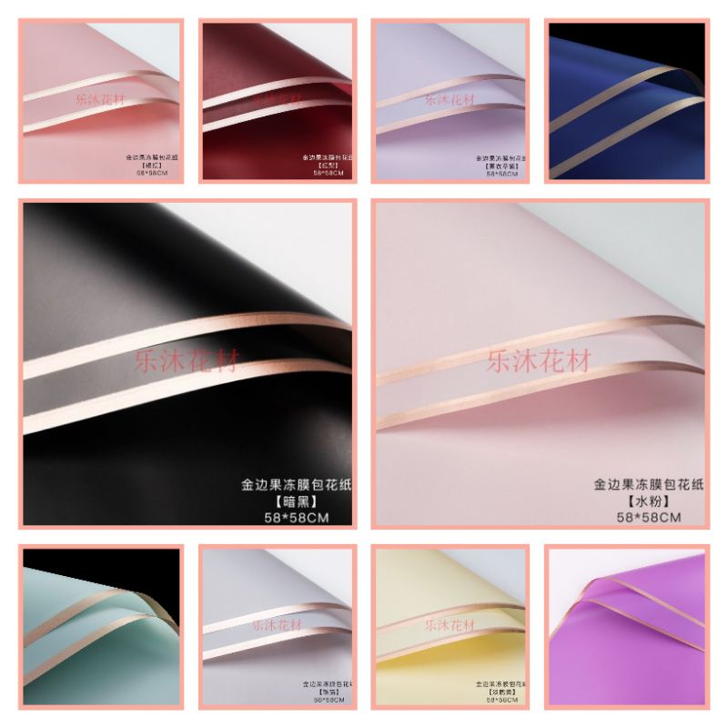 Jual Flower Wrapping Paper List Gold /10pcs | Shopee Indonesia