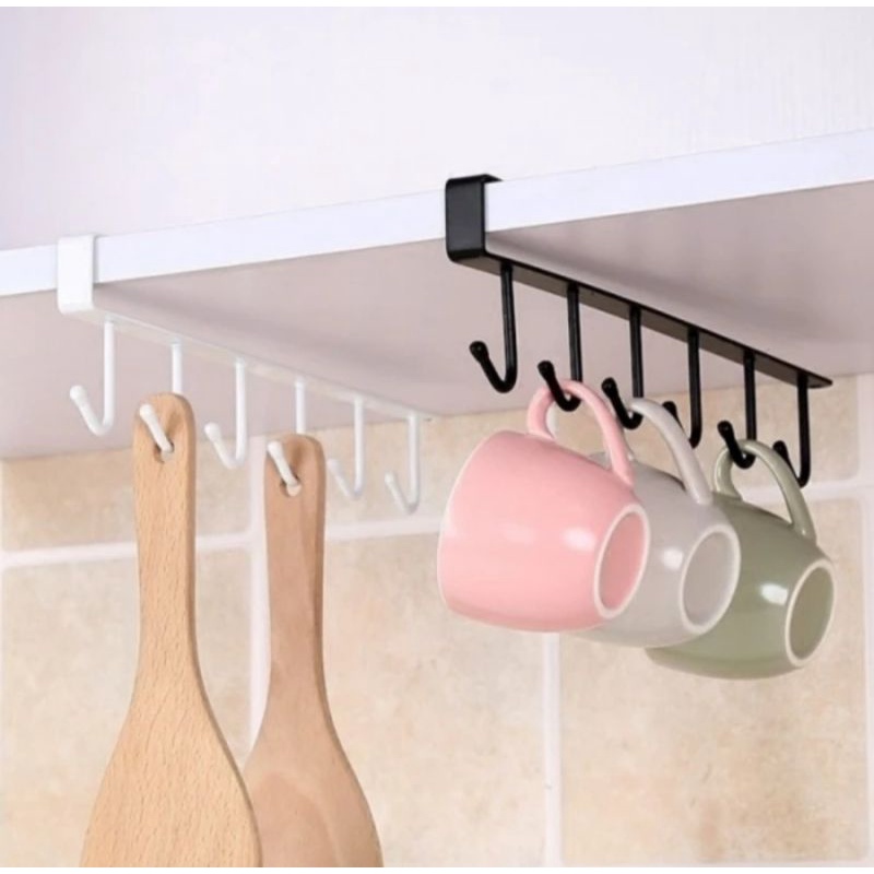Jual KAN Rak Gantung Gelas Peralatan Dapur Serbaguna 6 Hook | Shopee ...