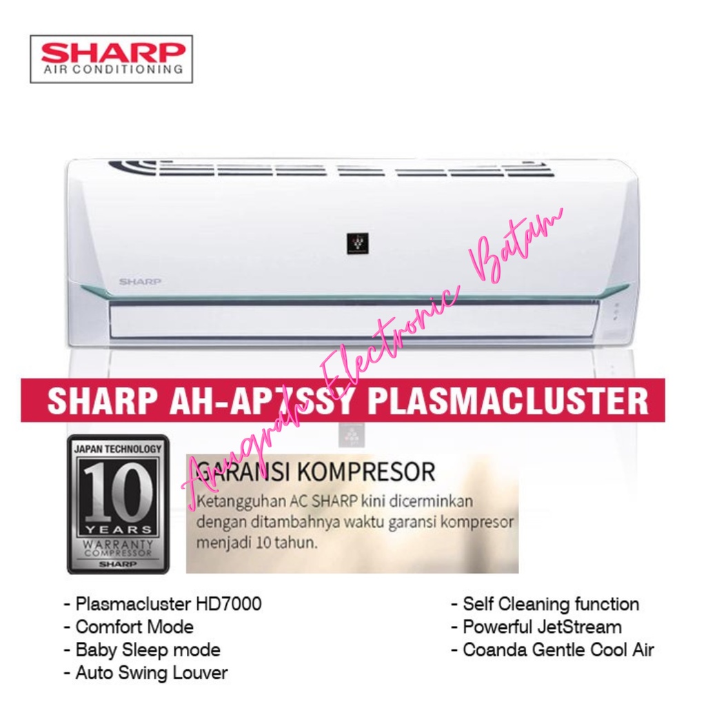 Jual Sharp Ac Pk Ah Ap Ssy Plasma Cluster R Batam Shopee Indonesia