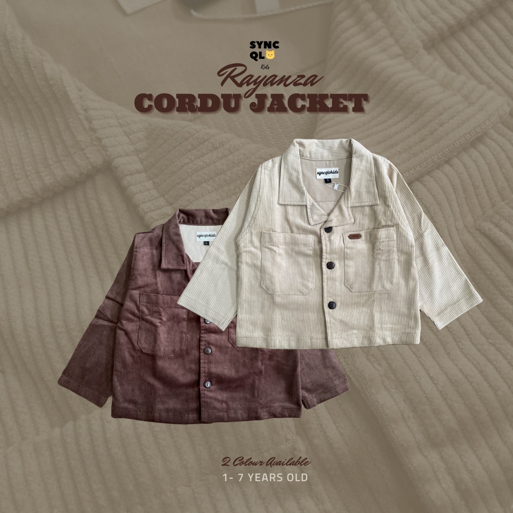Jual Syncqlokids Corduroy Jacket Rayanza | Jaket Corduroy Anak (Unisex ...