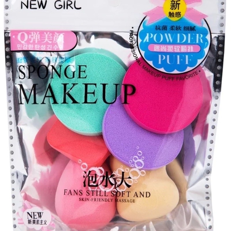 Jual Beauty Blender Spons Make up 1 Set Isi 6 Pcs / Sponge Bedak