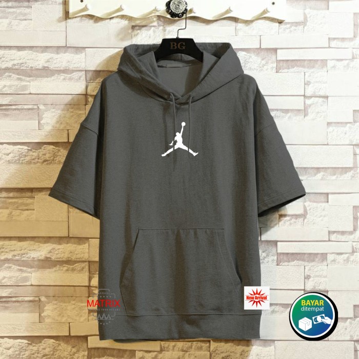 Jual PROMO COD Short Sleeve Nike Air Jordan Hoodie Lengan Pendek