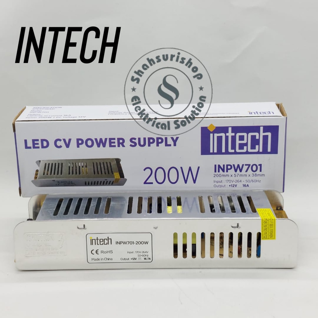 Jual INTECH TRAVO LED CV POWER SUPPLY 200 WATT INPW701 12V 16A | Shopee ...