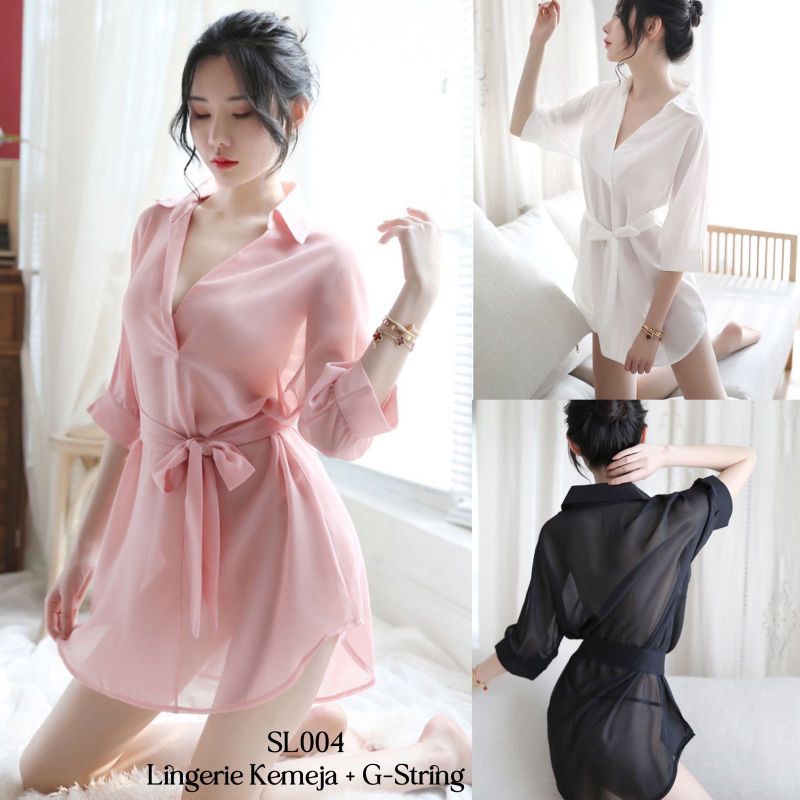 Jual Sexy Lingerie Kemeja Transparan Baju Tidur Sexy Lingerie Wanita