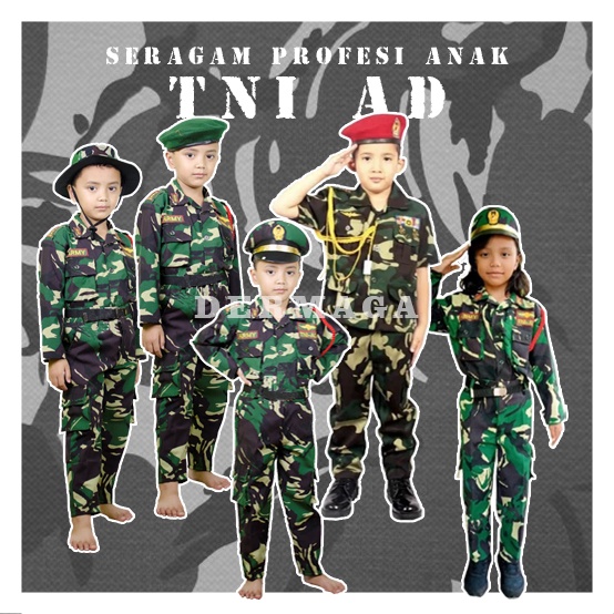 Jual Baju TNI Tentara Anak Seragam Tentara Anak Seragam TNI AD Anak ...