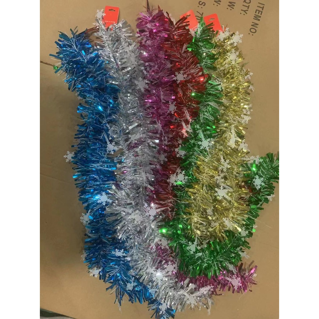 Jual SLINGER NATAL SNOW SALJU 2 METER/ SLINGER TINSEL / SLINGER HIJAU ...