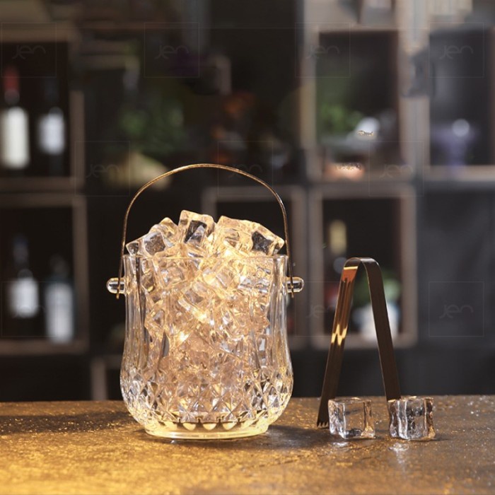 Jual Bucket Keranjang Es Batu Ember Minuman Serbaguna Glass Ice Bucket ...