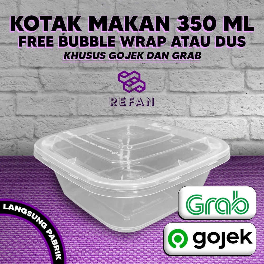 Jual Thinwall Kotak 350 Ml Kotak Makan 350 Ml Food Container Square