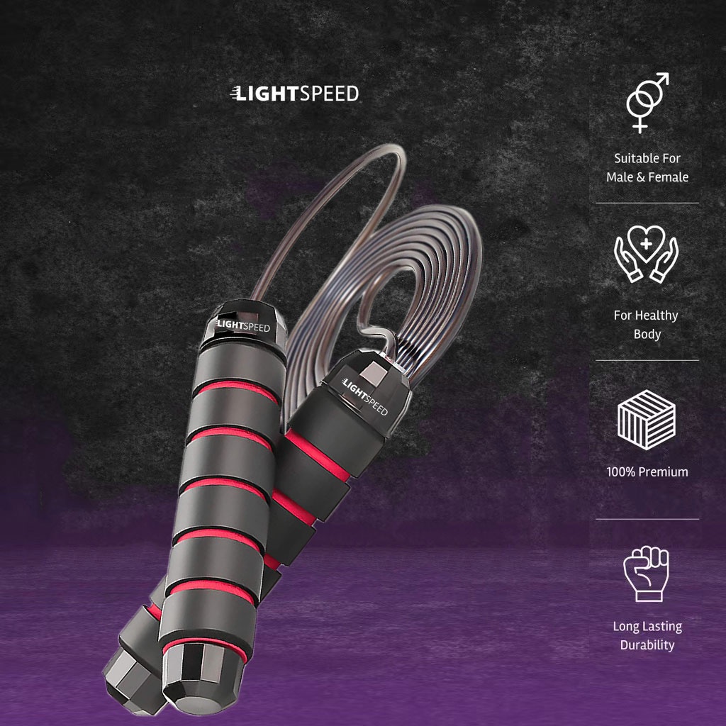 Jual LIGHTSPEED PREMIUM JUMP ROPE / LOMPAT TALI / TALI SKIPPING BEST