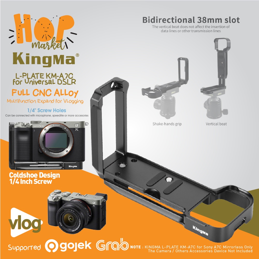 Jual KingMa KMA7C L Plate Bracket for Sony A7C Camera Holder Rig