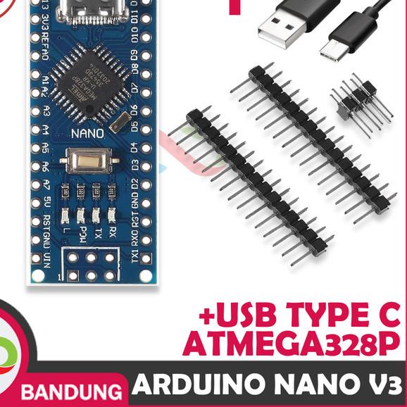 Jual ARDUINO NANO V3.0 ATMEGA328P TYPE-C PLUS KABEL CH340 HQ IC ...
