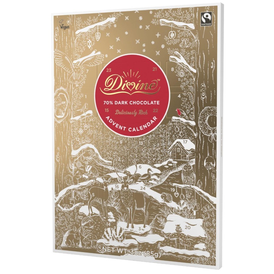 Jual Divine Fairtrade 70 Dark Chocolate Advent Calendar Christmas