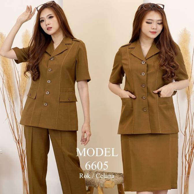 Jual Jas Blazer Seragam Asn,Pns Model 6605 Warna Pemda Aceh Set Rok ...