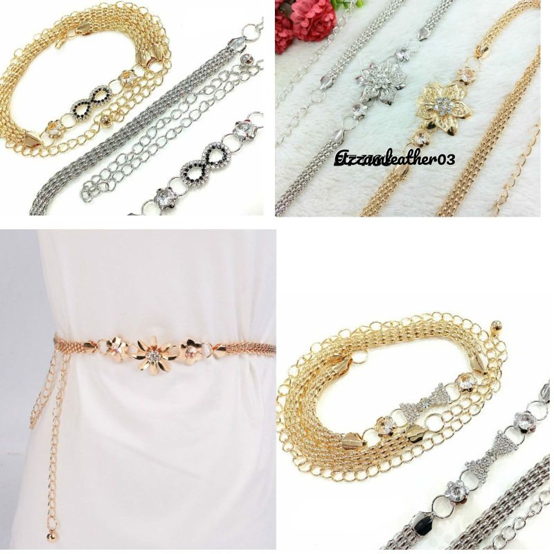 Jual ikat pinggang wanita belt rantai slim model korea belt dres model ...