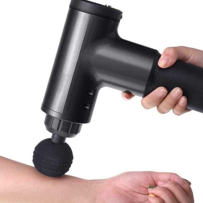 Jual Alat Pijat Massage Gun Vibra 6 Mode Kepala Mesin Pijat Portable