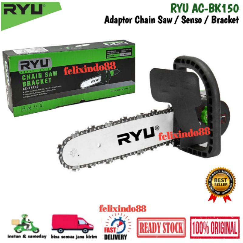 Jual RYU ADAPTOR MINI CHAIN SAW MESIN GERINDA DUDUKAN CHAINSAW BRACKET ...