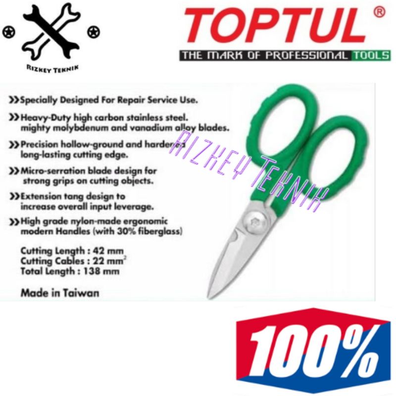 Heavy Duty Multi-Purpose Electricians Scissors - TOPTUL The Mark of  Professional Tools