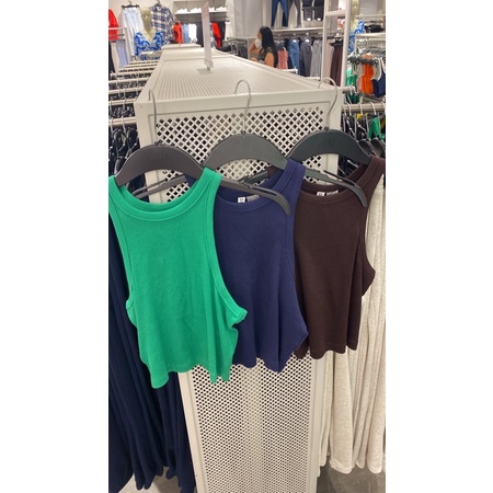 H&M Lace-trimmed Ribbed Tank Top