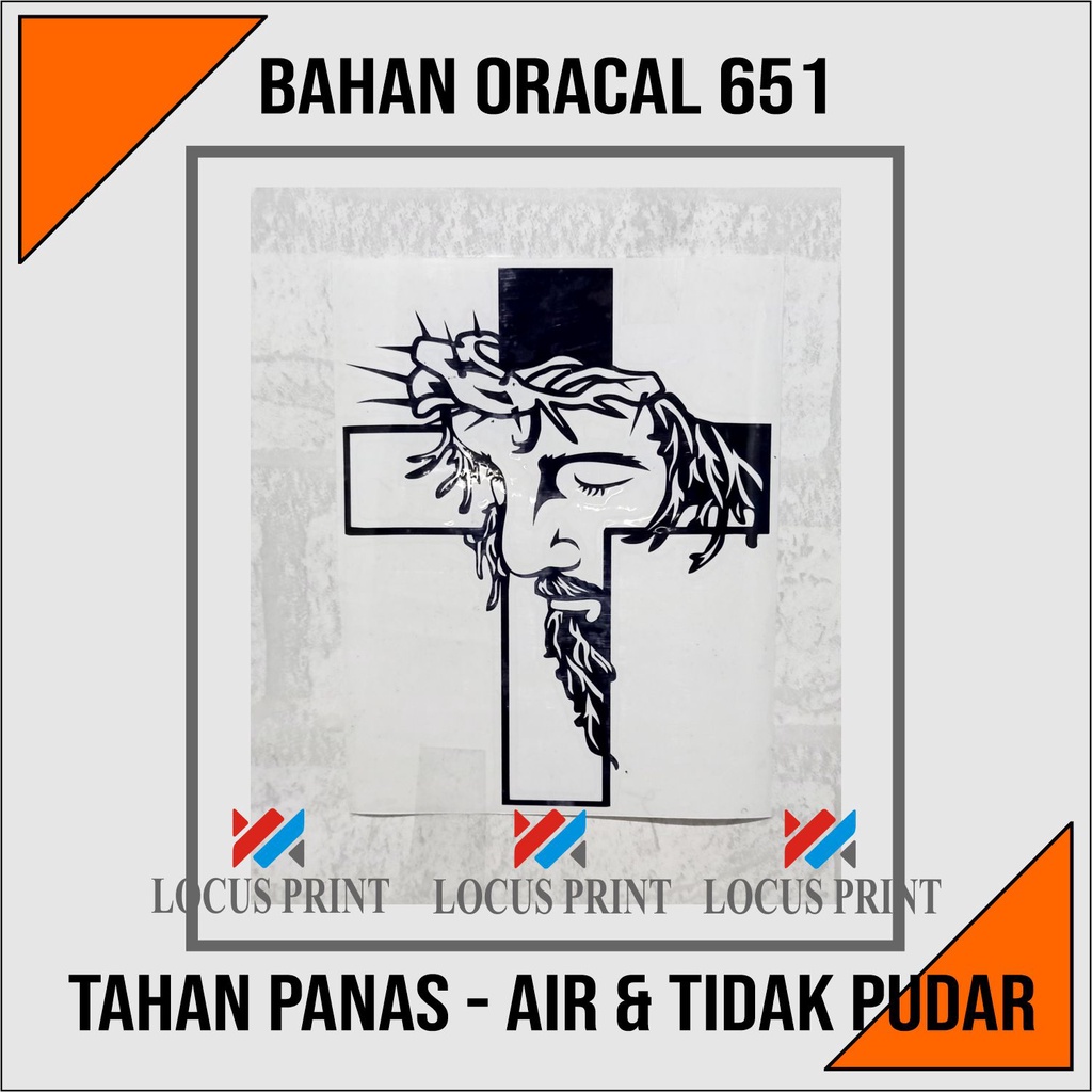 Jual Cutting Sticker Stiker Jesus Yesus Salib Kristen Nasrani Katholik ...