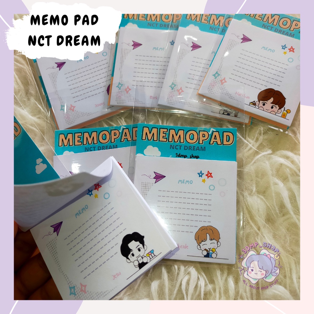 Jual MEMO PAD MEMOPAD NOTES CATATAN NCT DREAM BEAT BOX CAFE DREAM ...