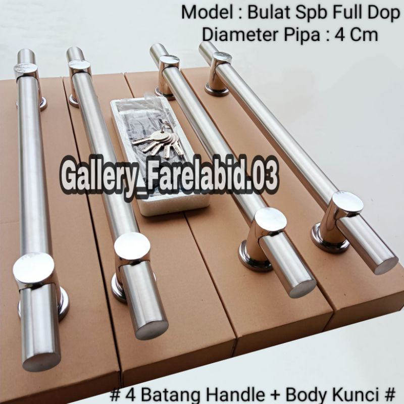 Jual 80 Cm Handle Pintu Rumah Stainless Steel Bulat Jumbo 60 Cm Full ...