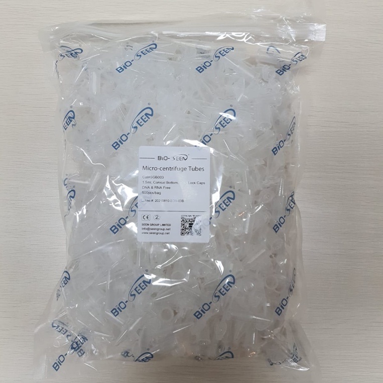 Jual Microcentrifuge Tube 1.5ml Bioseen Microtube Sterile 500 Pcs ...